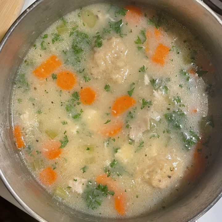 Chicken dumpling soup